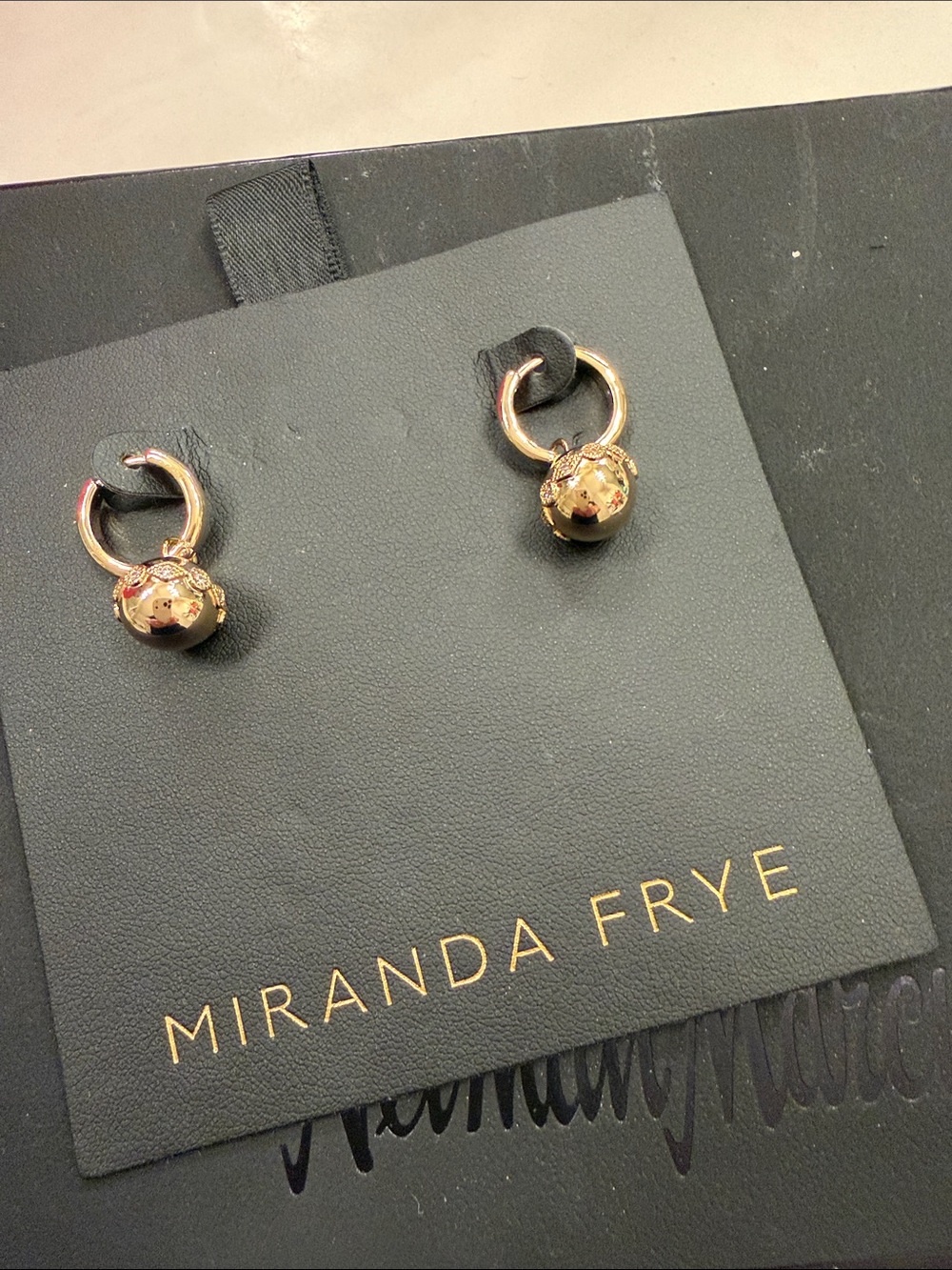 Miranda Frye Gold Ball Hoop Earrings
